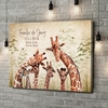 Canvas Cadeau Giraffenfamilie