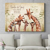 Gepersonaliseerde muurschildering Giraffenfamilie