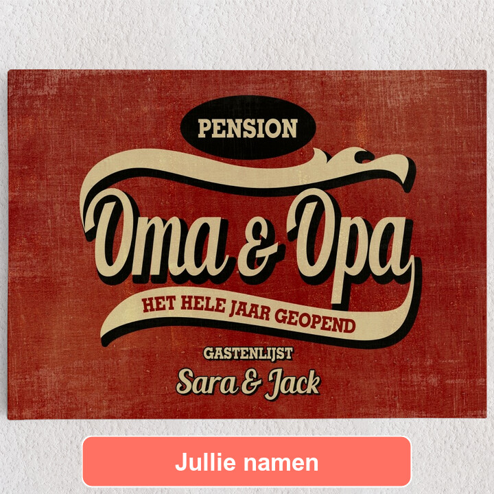 Gepersonaliseerde Canvas Grootouders gasten