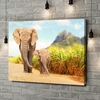 Canvas Cadeau Olifanten in Afrika
