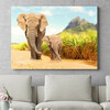 Gepersonaliseerde muurschildering Olifanten in Afrika