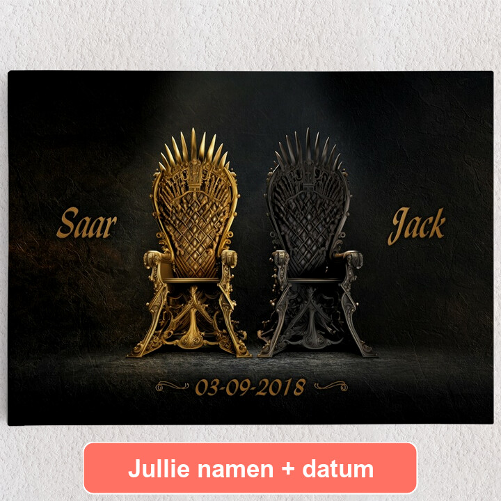 Gepersonaliseerde Canvas Troon der liefde