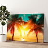Gepersonaliseerde canvas print Palmbomen in het Caribisch gebied