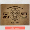 Gepersonaliseerde Canvas Leeuwen opa