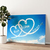 Gepersonaliseerde canvas print Vliegtuigticket naar de liefde