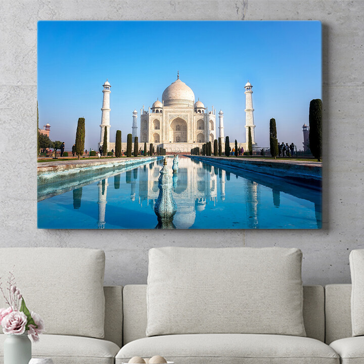 Gepersonaliseerde muurschildering Taj Mahal in India
