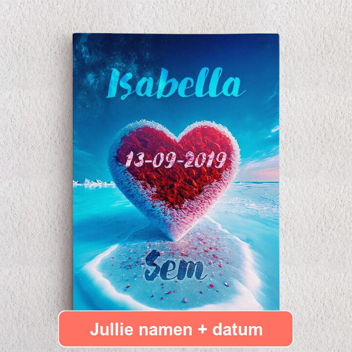 Gepersonaliseerde Canvas Winter van de liefde