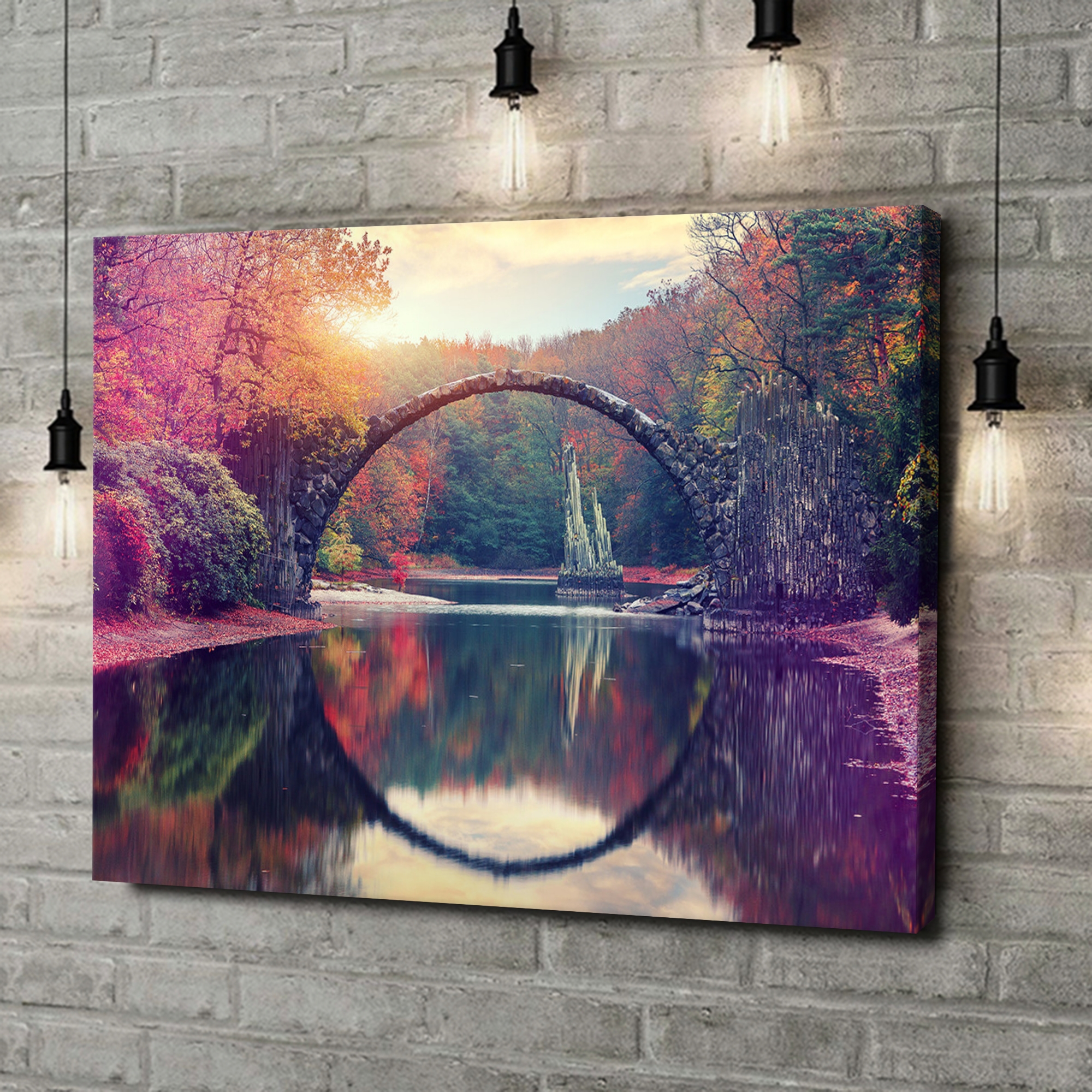 Canvas Cadeau Rakotz Bridge Azalea en Rhododendron Park Kromlau