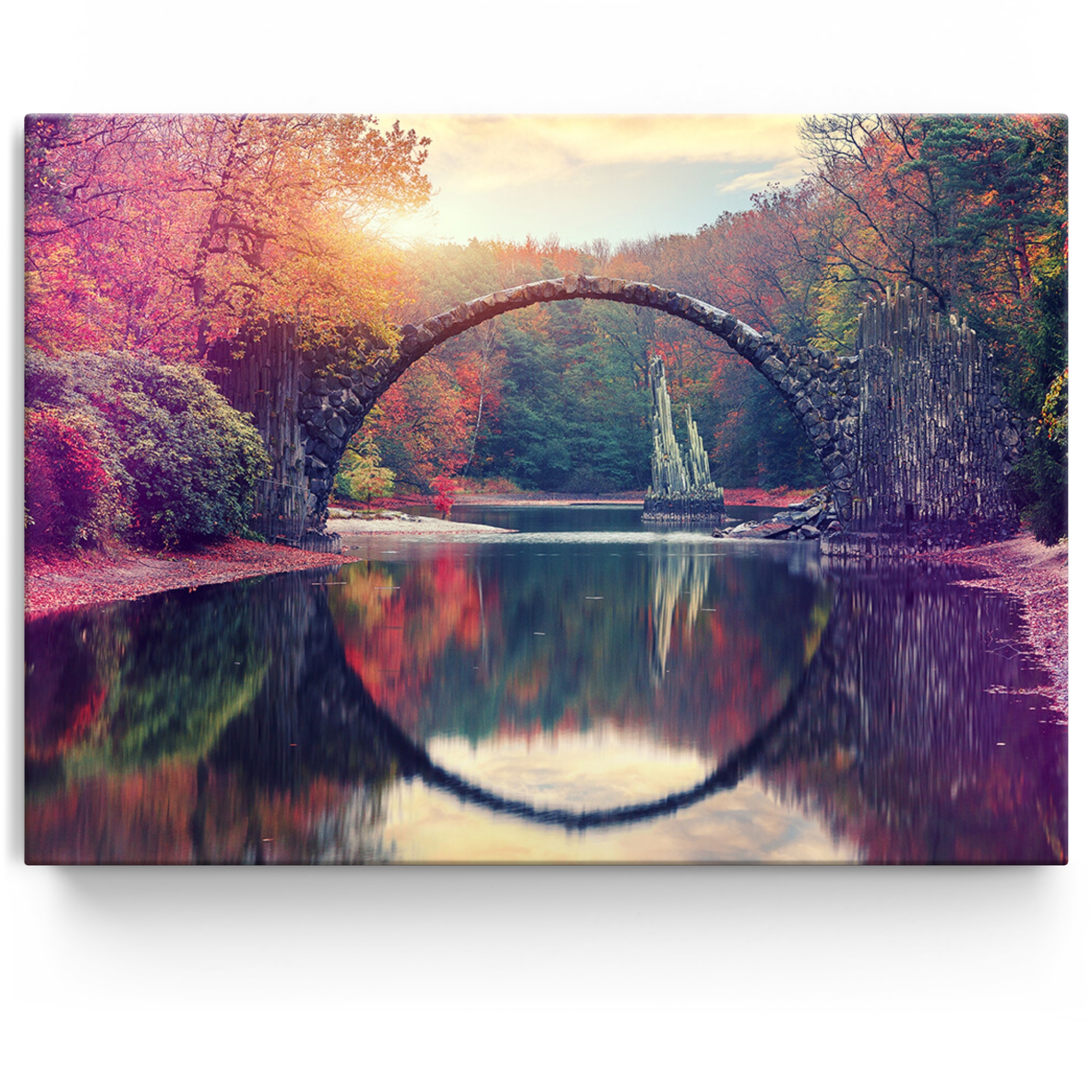 Gepersonaliseerde Canvas Rakotz Bridge Azalea en Rhododendron Park Kromlau
