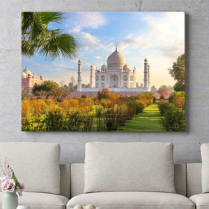 Gepersonaliseerde muurschildering Taj Mahal India 2