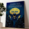 Gepersonaliseerde canvas print Superheld met vleermuis