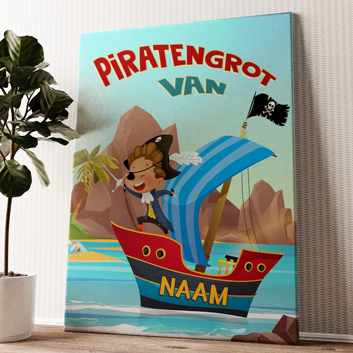 Gepersonaliseerde canvas print Piratenship