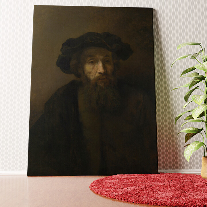 Man met baard en hoed Gepersonaliseerde muurschildering