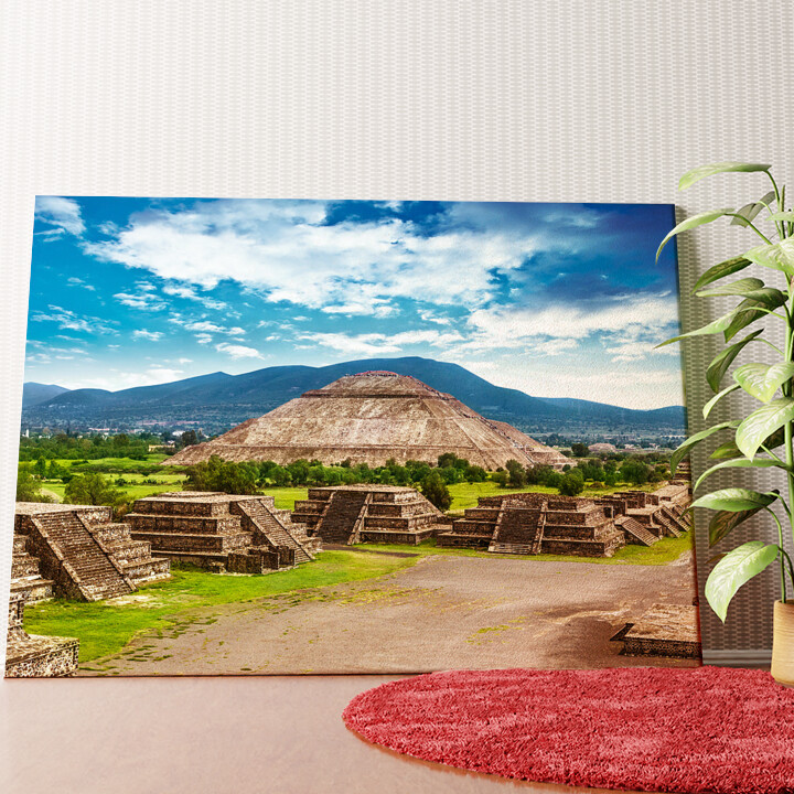 Teotihuacán Pyramide in Mexico Gepersonaliseerde muurschildering