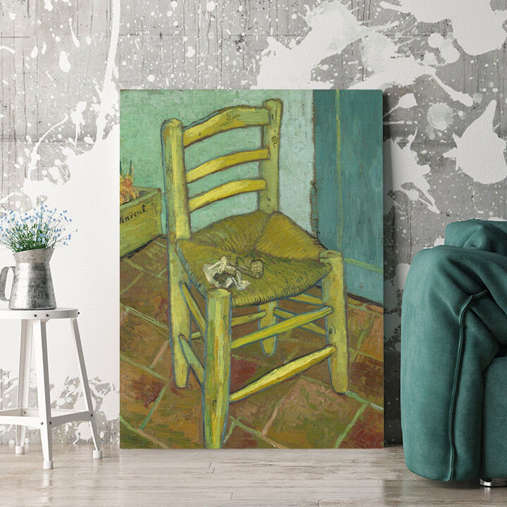 Gepersonaliseerde muurschildering Vincents stoel met pijp