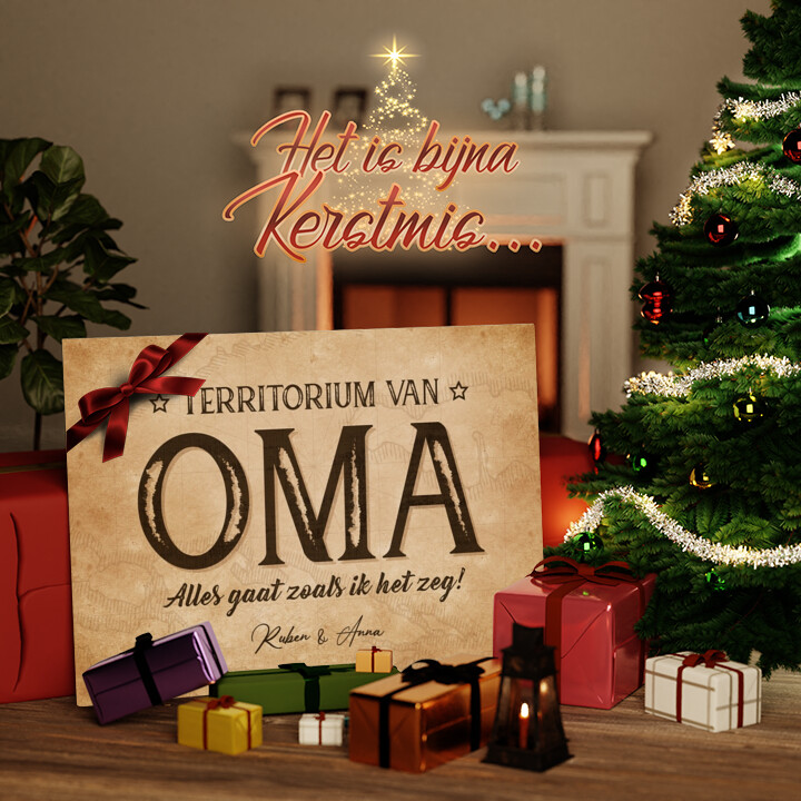 Canvas Cadeau Oma's grondgebied