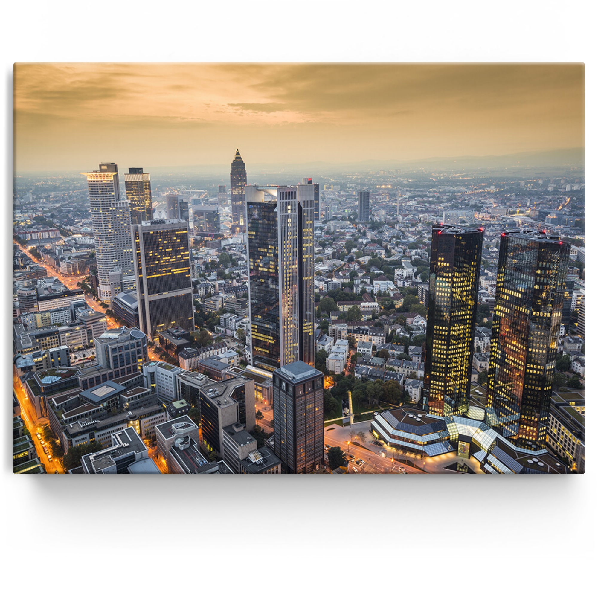 Gepersonaliseerde Canvas Skyline van Frankfurt