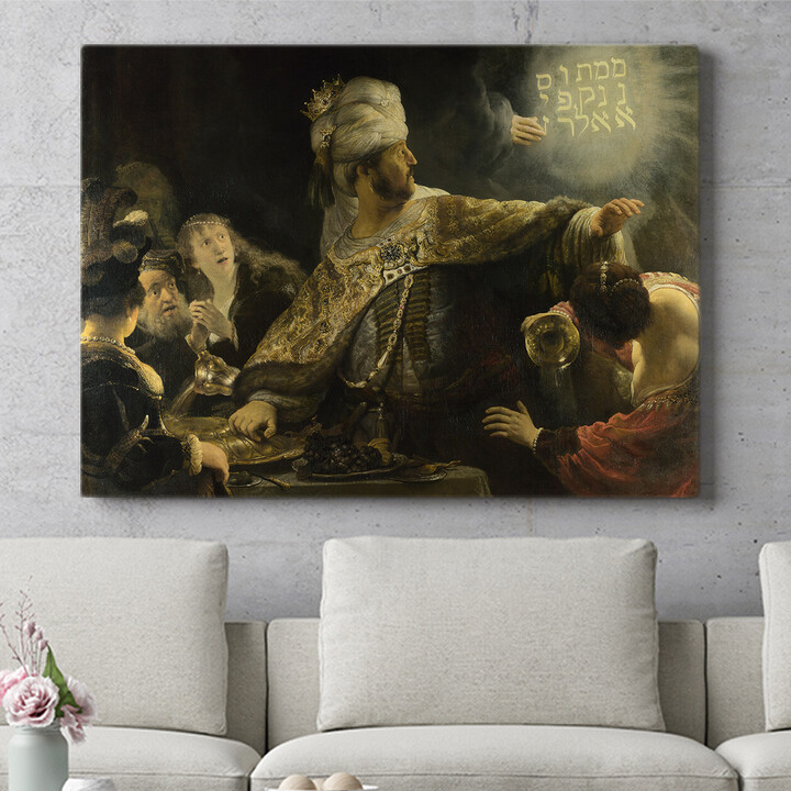 Gepersonaliseerde muurschildering Het banket van Belshazzar
