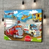 Canvas Cadeau Cartoon brandweer