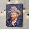 Canvas Cadeau Zelfportret met vilten hoed