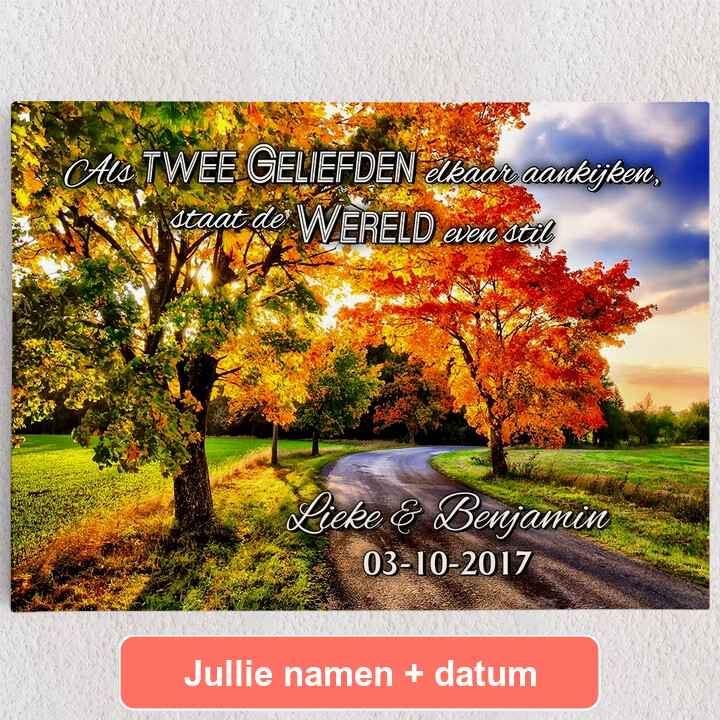 Gepersonaliseerde Canvas Als de wereld even stilstaat