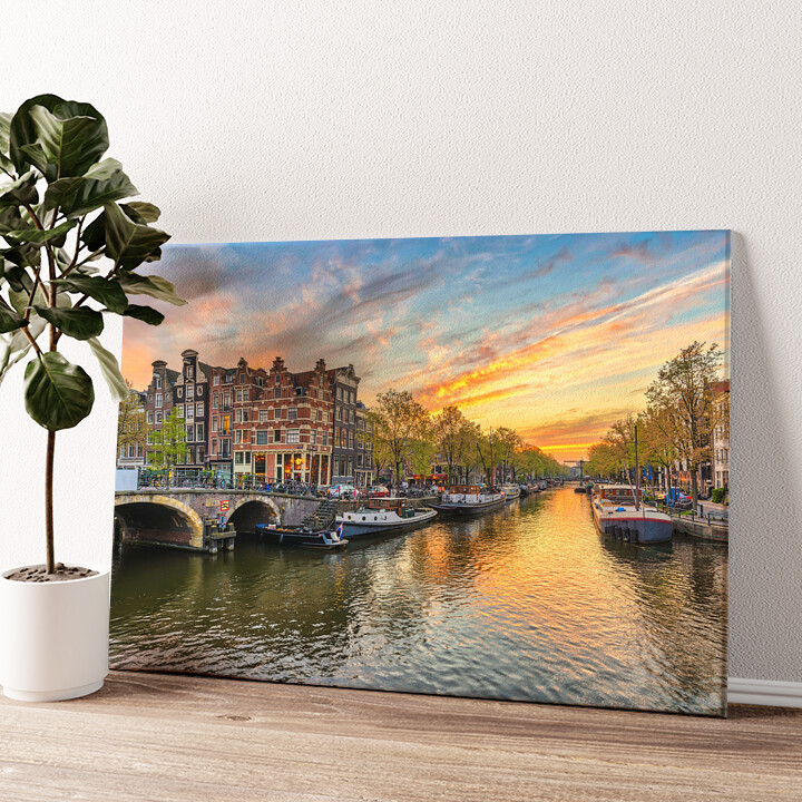 Gepersonaliseerde canvas print Amsterdam