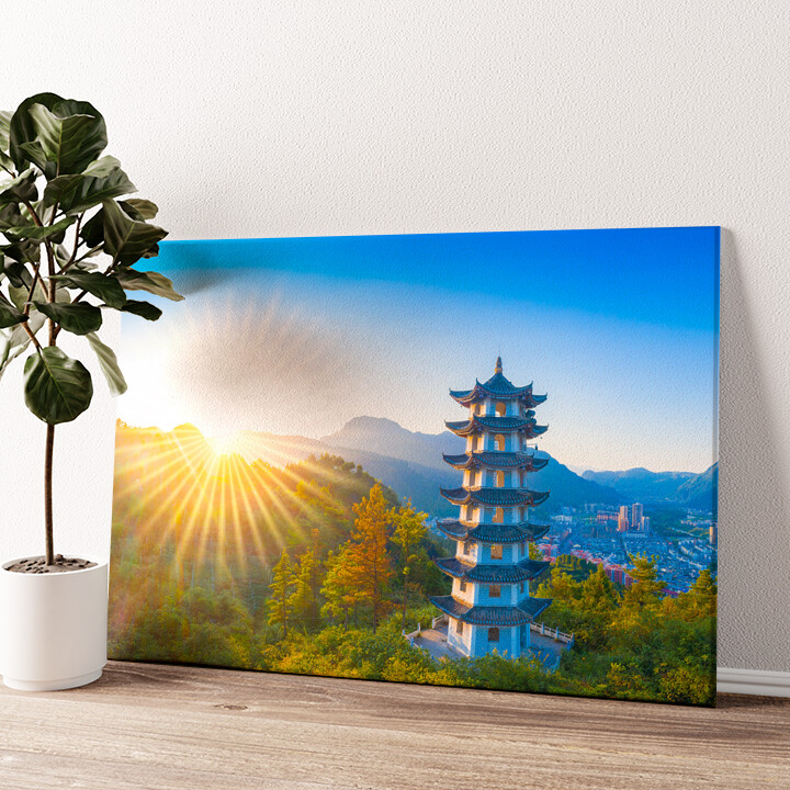 Gepersonaliseerde canvas print Jiangkou Tongren Stad Guizhou Provincie China