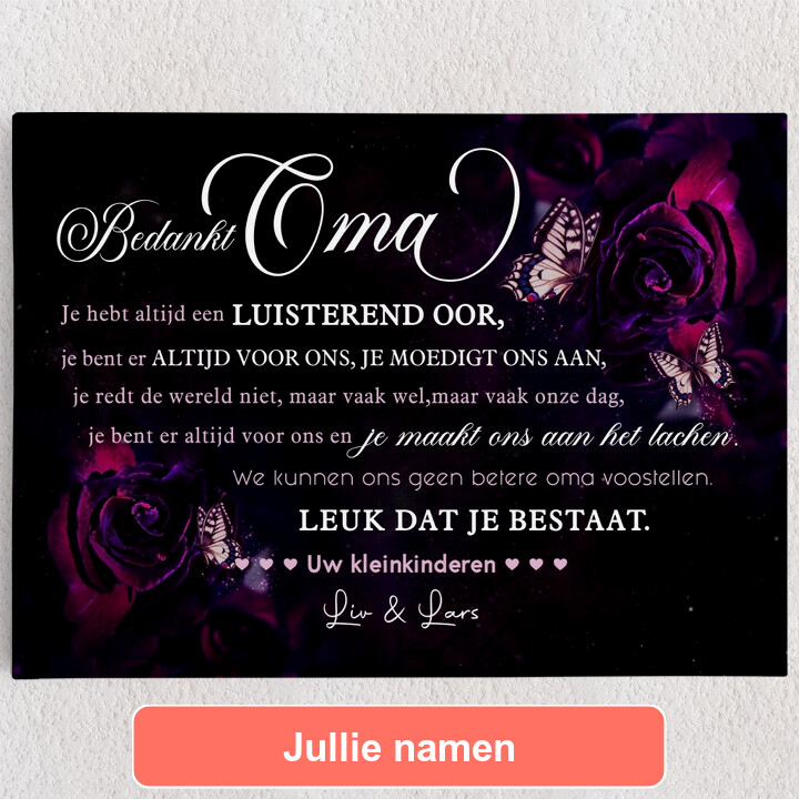 Gepersonaliseerde Canvas Het is fijn dat oma bestaat