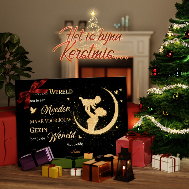 Canvas Cadeau Mama Maan
