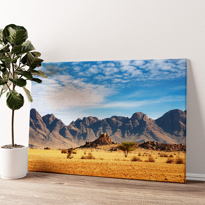 Gepersonaliseerde canvas print Namibische woestijn in Namibië