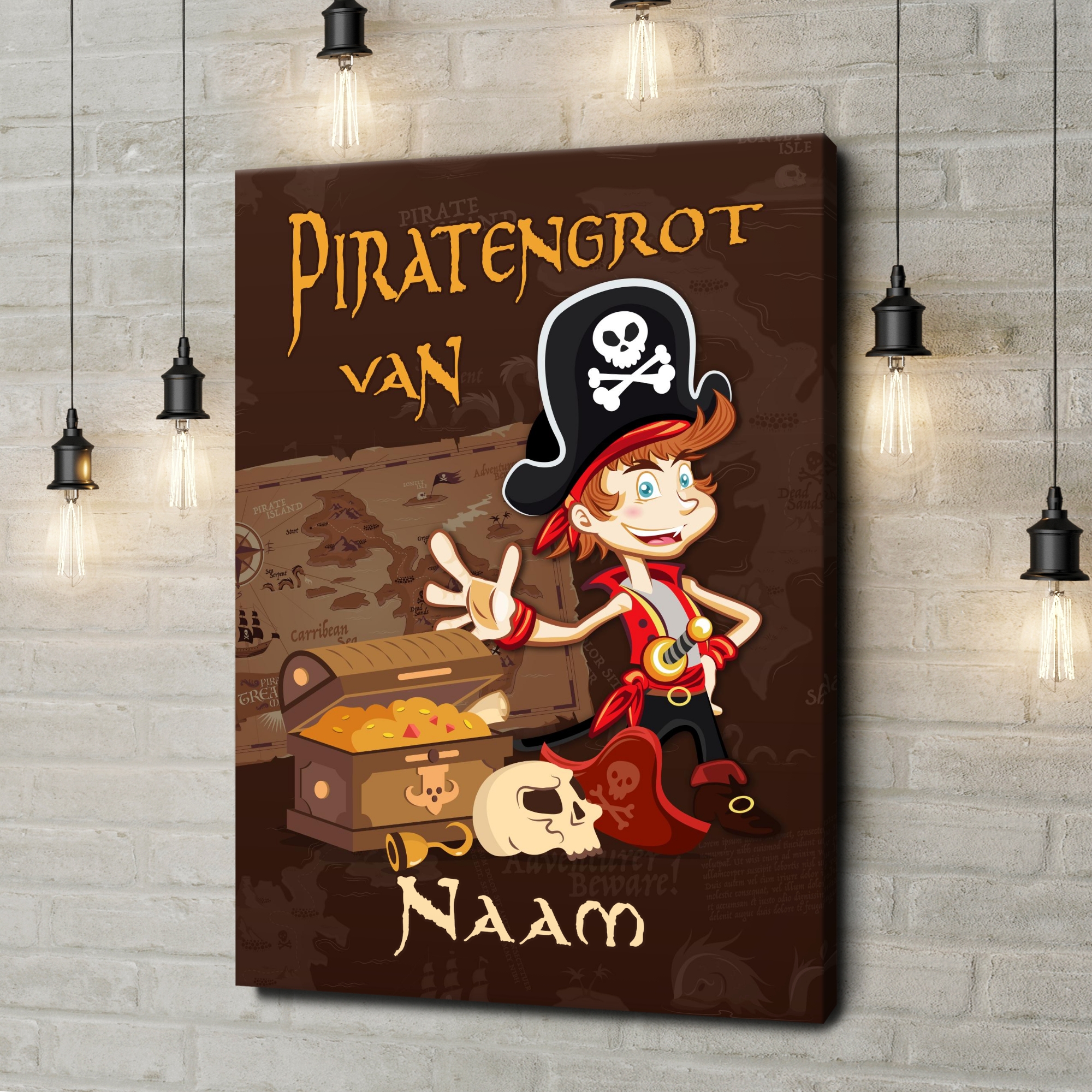Canvas Cadeau Piratenschat 