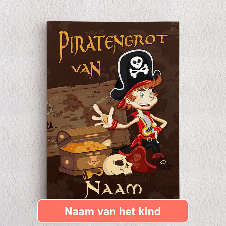 Gepersonaliseerde Canvas Piratenschat 
