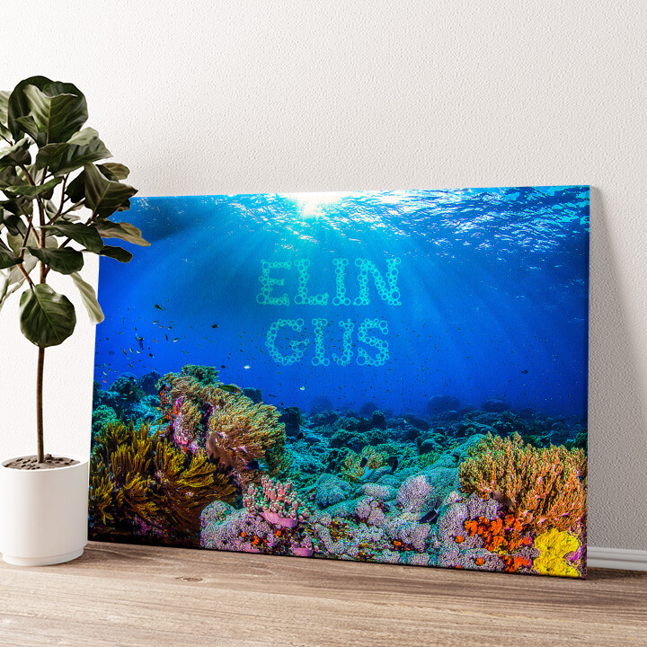 Gepersonaliseerde canvas print Onder de zee