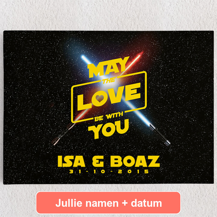 Gepersonaliseerde Canvas May The Love Be With You