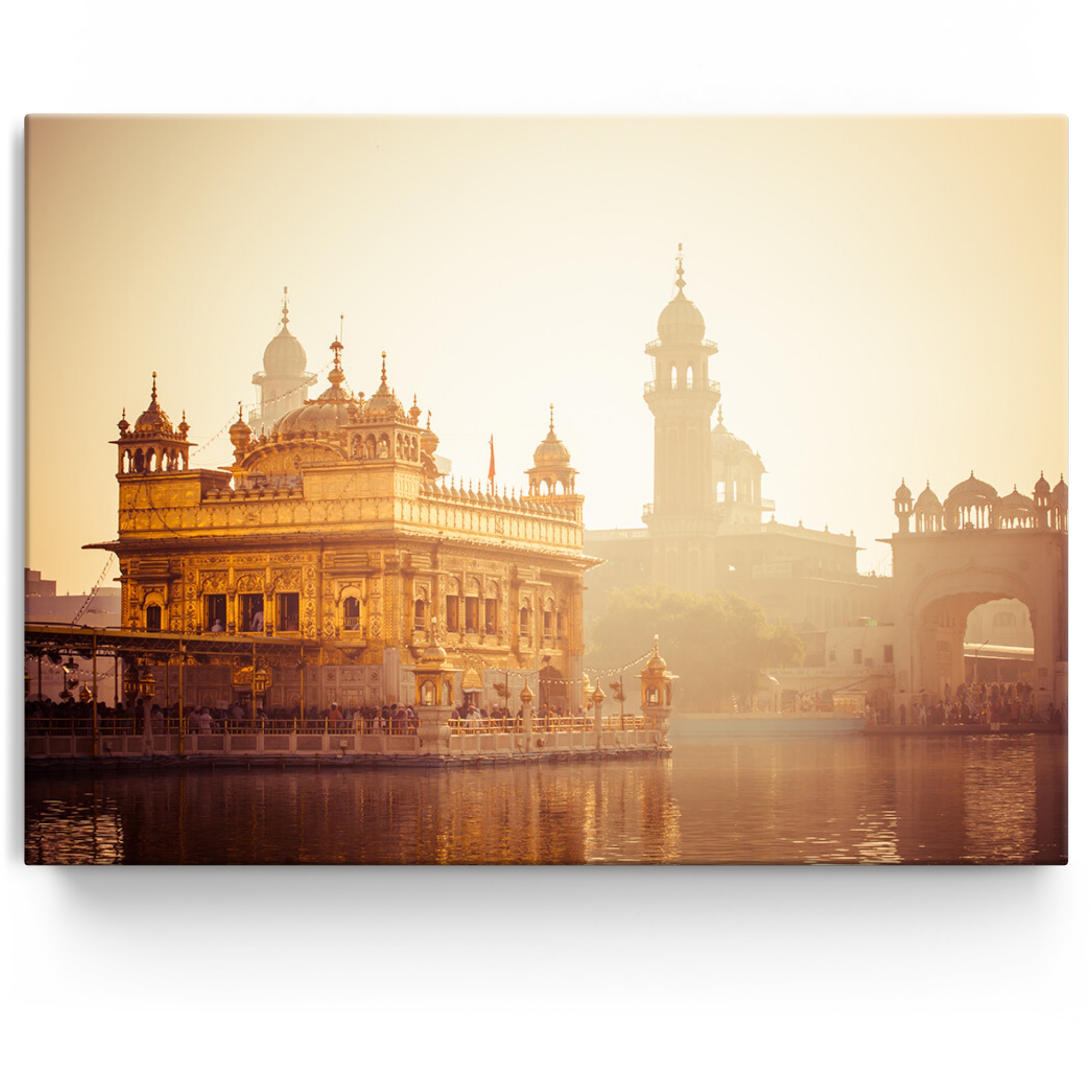 Gepersonaliseerde Canvas Sikh Gurdwara Gouden Tempel Punjab India