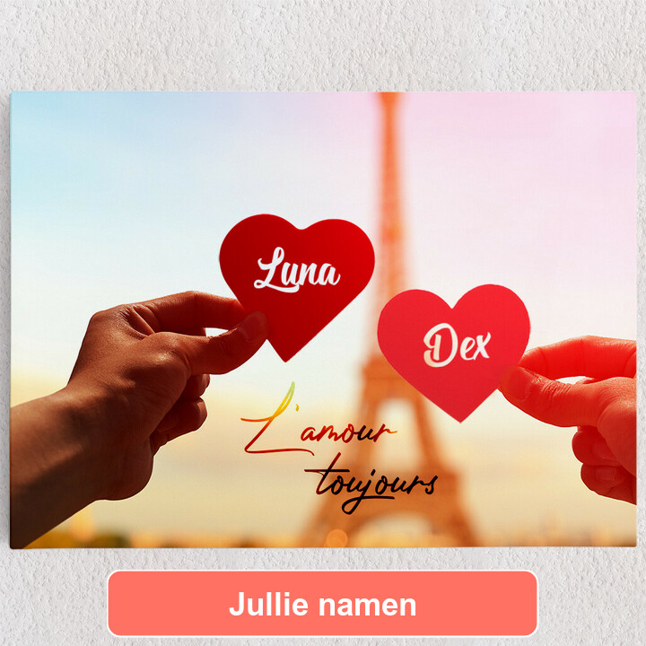 Gepersonaliseerde Canvas L'amour Toujours