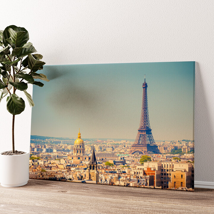 Gepersonaliseerde canvas print Skyline Parijs