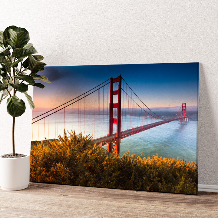 Gepersonaliseerde canvas print San Francisco Golden Gate Brug