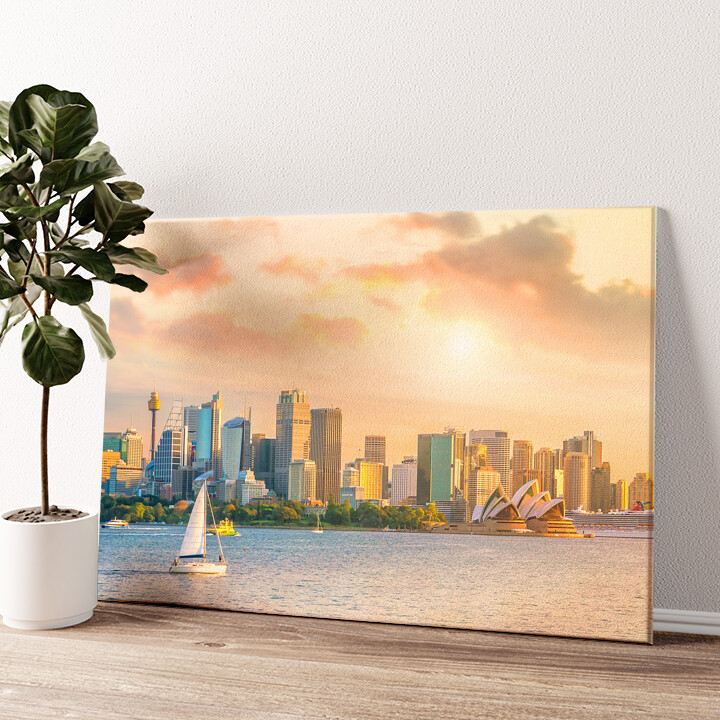 Gepersonaliseerde canvas print Sydney Skyline