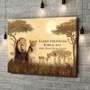 Canvas Cadeau Leeuwenfamilie