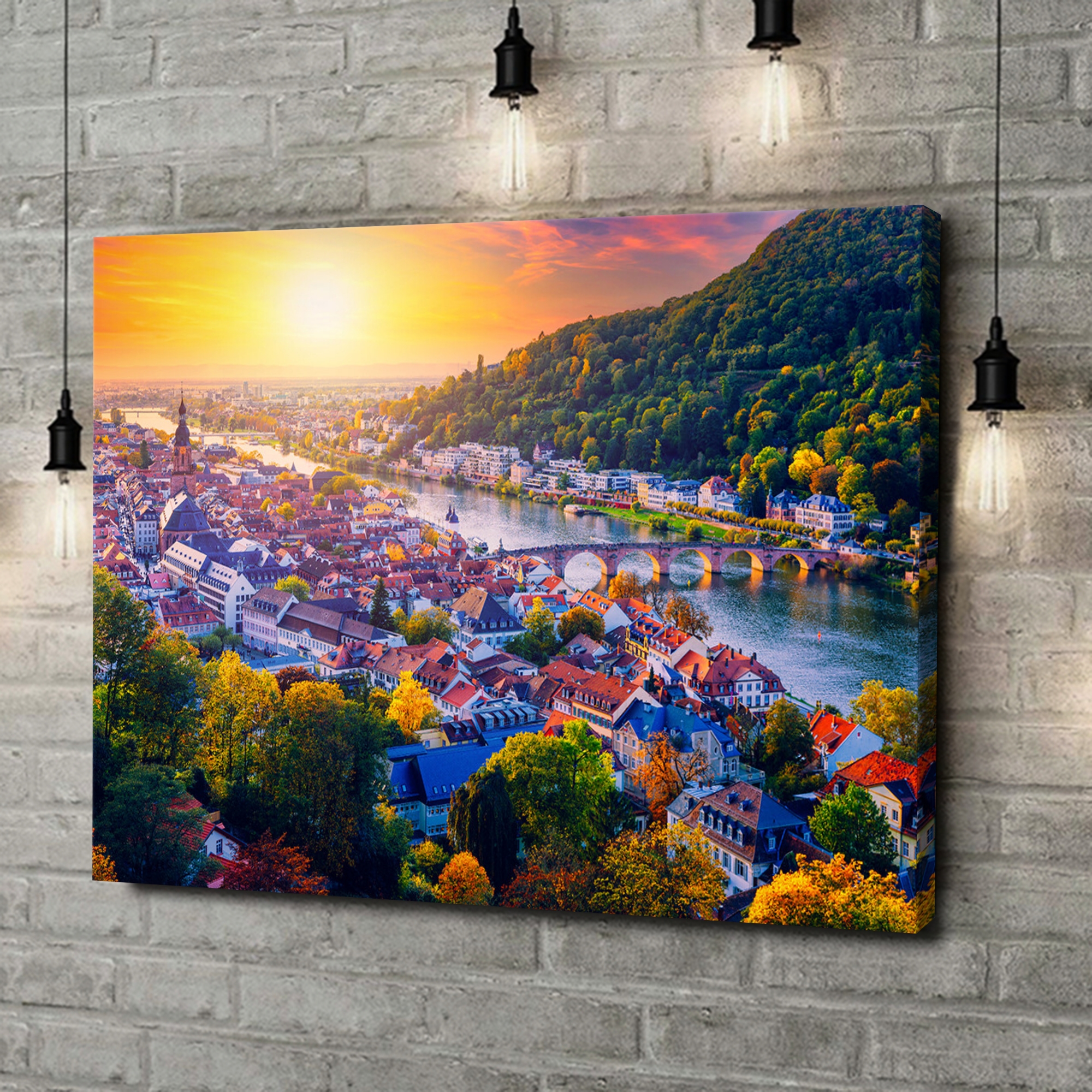 Canvas Cadeau Heidelberg Skyline