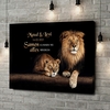 Canvas Cadeau Leeuwenpaar