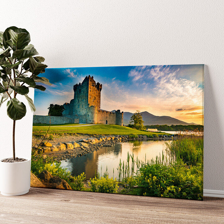 Gepersonaliseerde canvas print Ross Castle Ierland