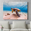 Gepersonaliseerde muurschildering Schildpad in de zee