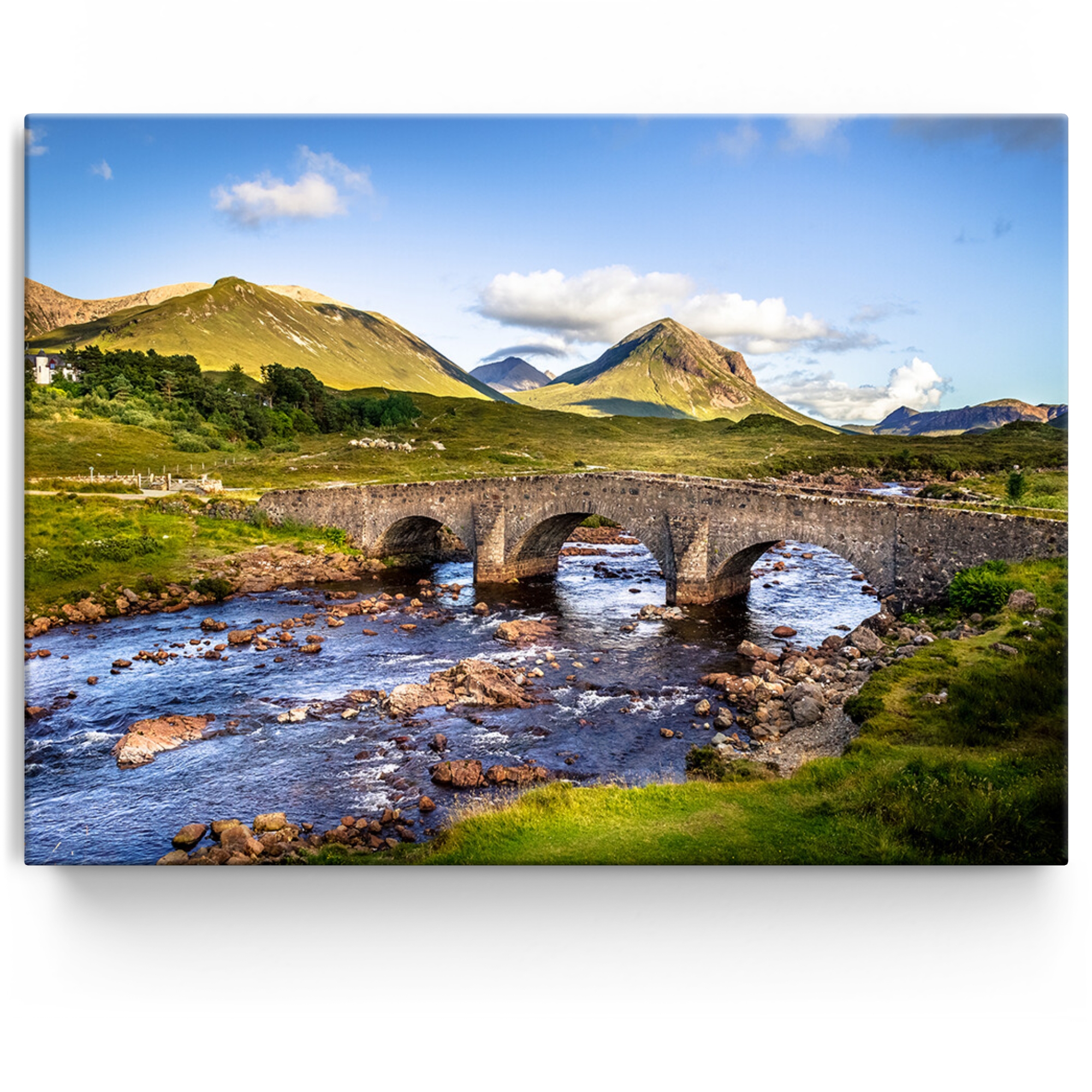Gepersonaliseerde Canvas Natuurlijke stenen brug in Schotland