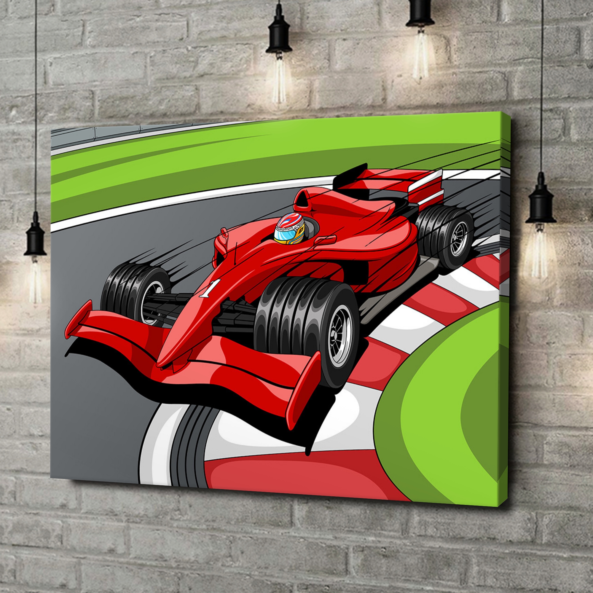 Canvas Cadeau Formule 1 Racewagen