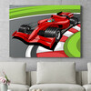 Gepersonaliseerde muurschildering Formule 1 Racewagen