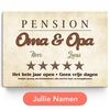 Gepersonaliseerde Canvas Pension Oma & Opa