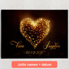 Gepersonaliseerde Canvas Liefdesroes