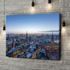 Canvas Cadeau Skyline van Hamburg